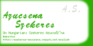 azucsena szekeres business card